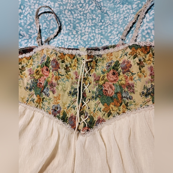 Cider Corset Flower Trimmed Gauze Dress Size 4XL - Picture 3 of 5
